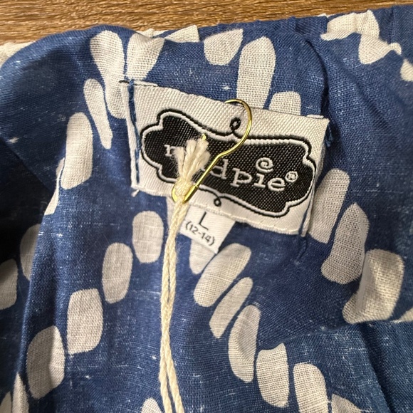 Mud Pie Women's Allison Strapless Navy Blue Chevron Swim Cover-Up NWT L (12-14) - Picture 7 of 10